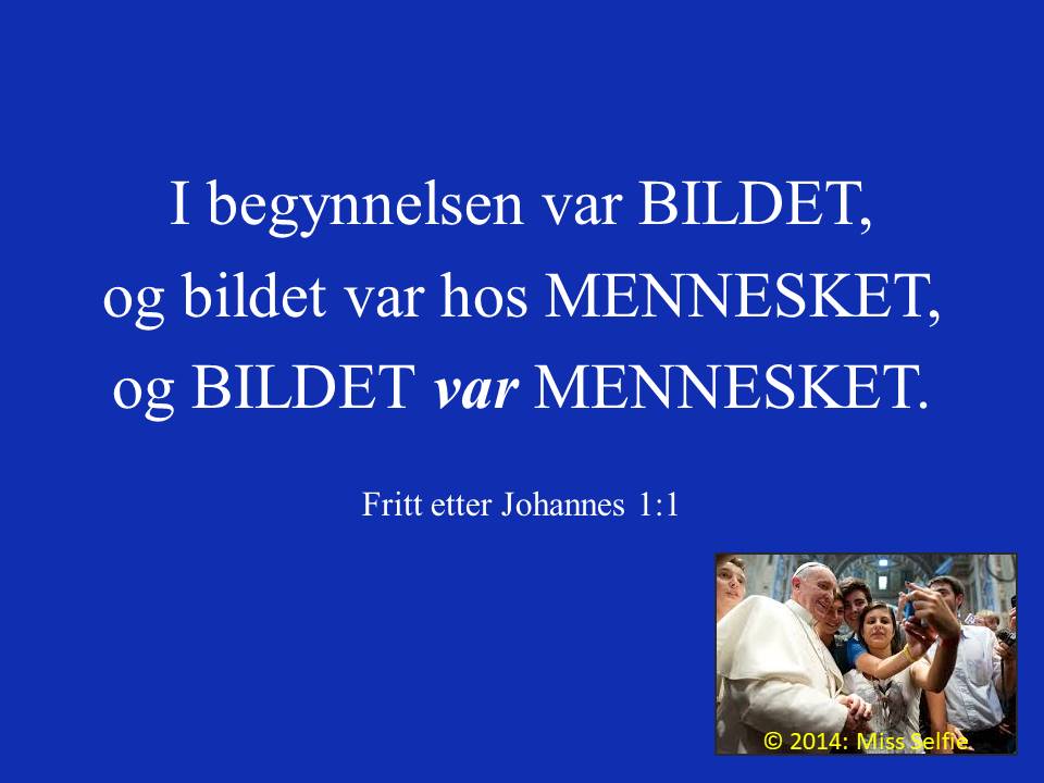 i begynnelsen var bildet